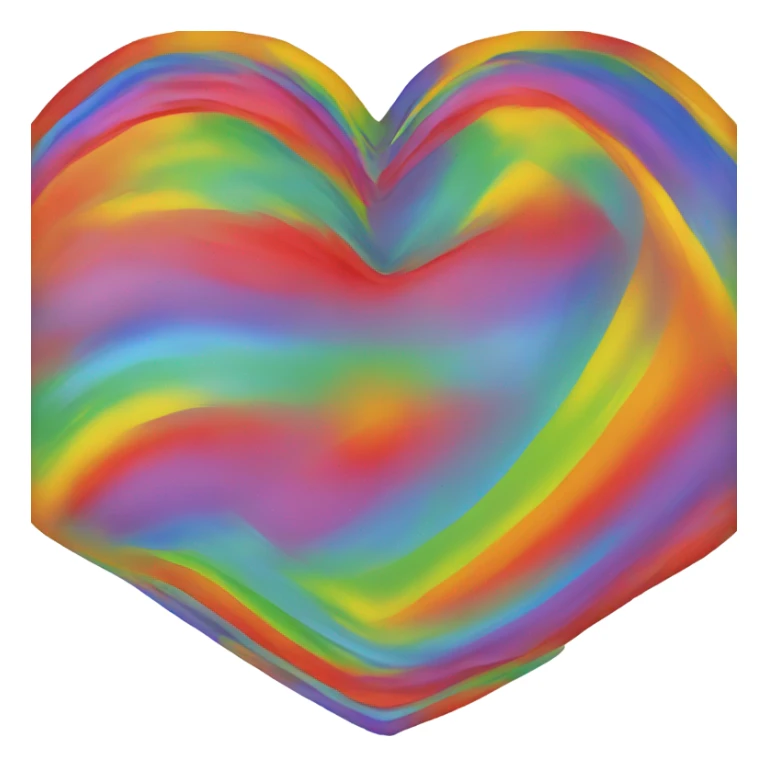 Rainbow heart sticker