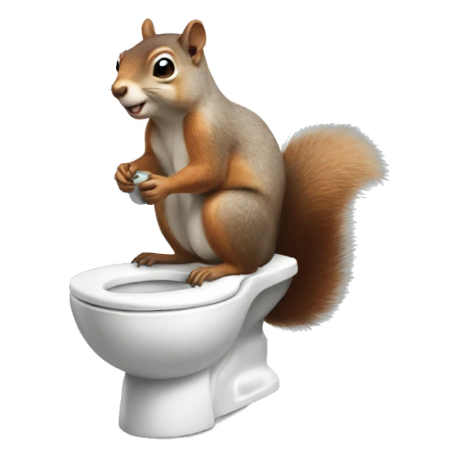 Squirrel on the toilet  sticker