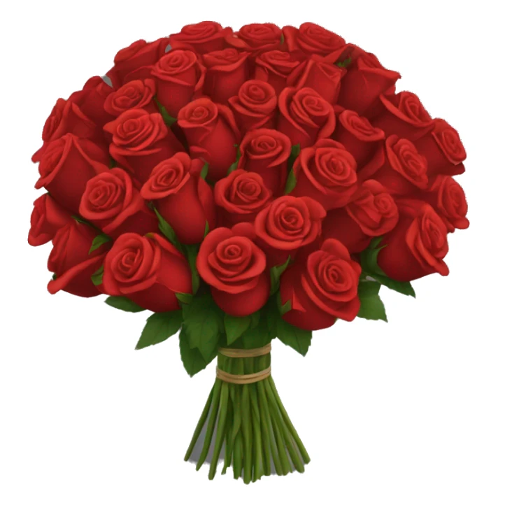 A bouquet of 101 red roses  sticker