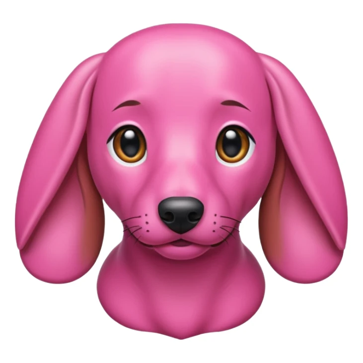 Perro salchicha completamente color rosa sticker