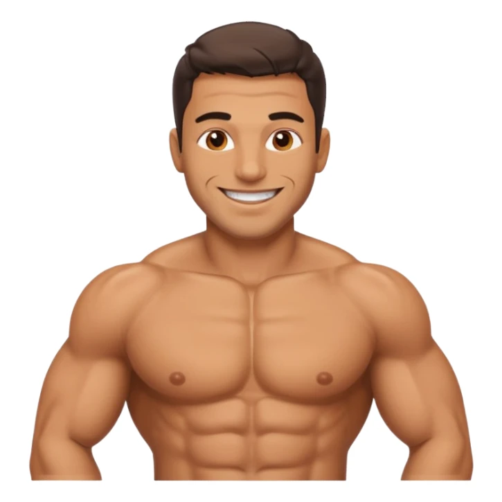 smug muscular shirtless colombian sticker