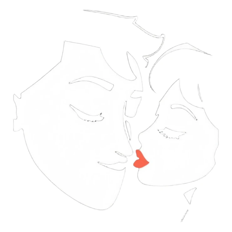 Russian and Mexican couple kissing sticker