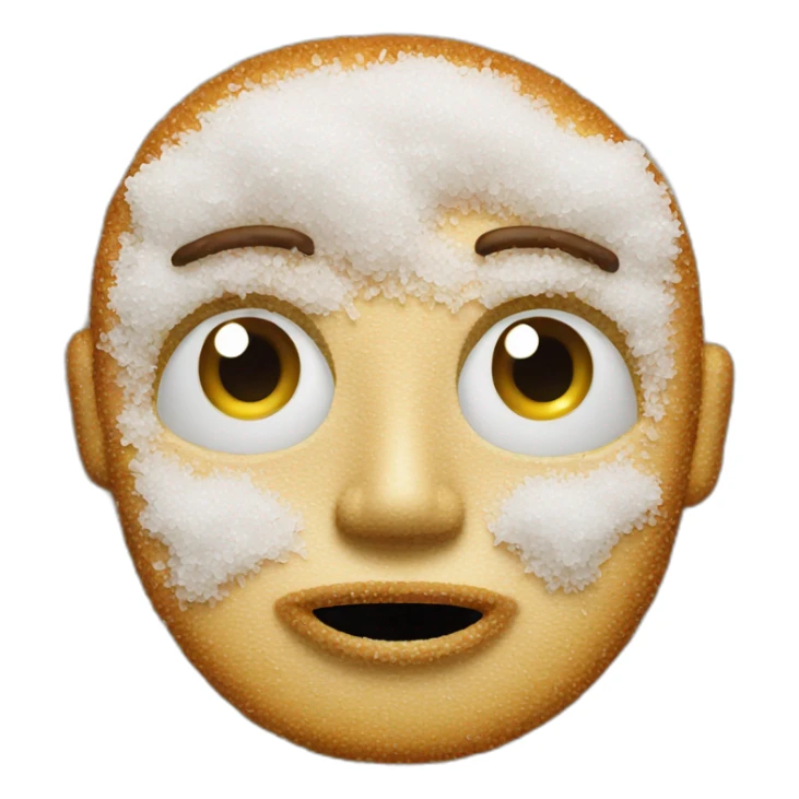 face made out of salt sticker