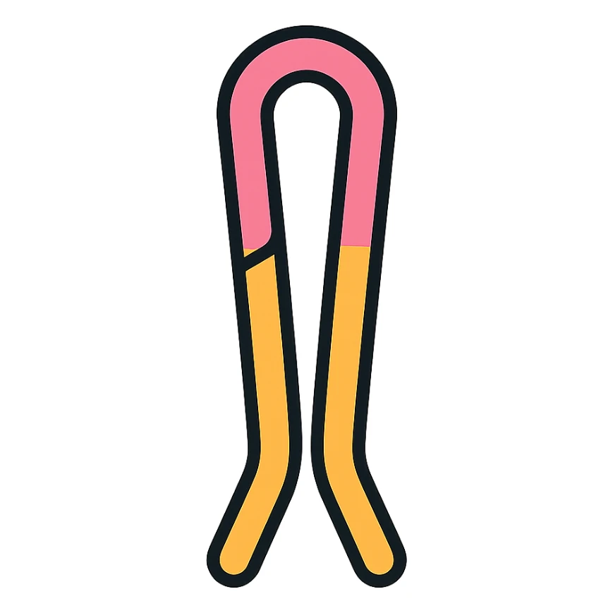 hairpin, color outline icon style sticker