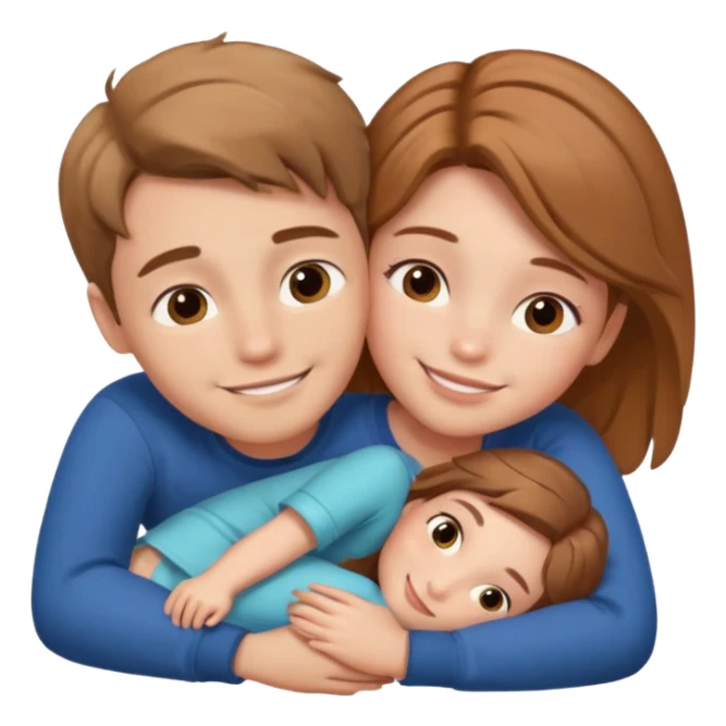 Boy and girl together close relationship cute Laying down hugging sticker