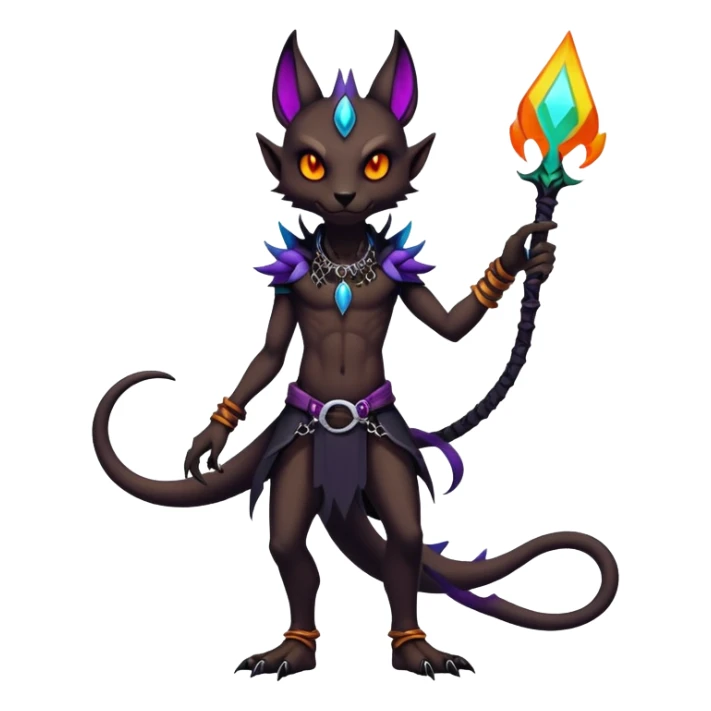 Gothic badass cool complex exotic colorful aesthetic-scenery-Fakémon-creature (full body) sticker