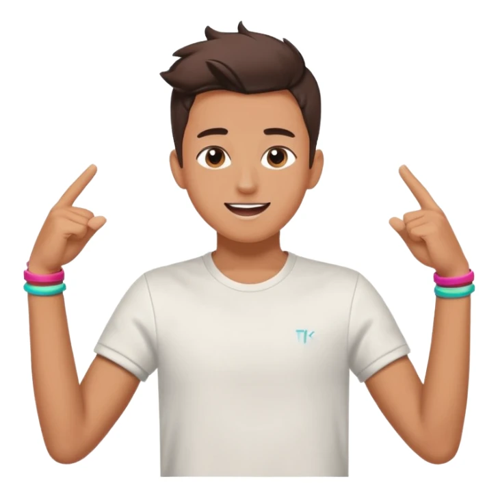 boy tiktok dance half body no tiktok logo sticker