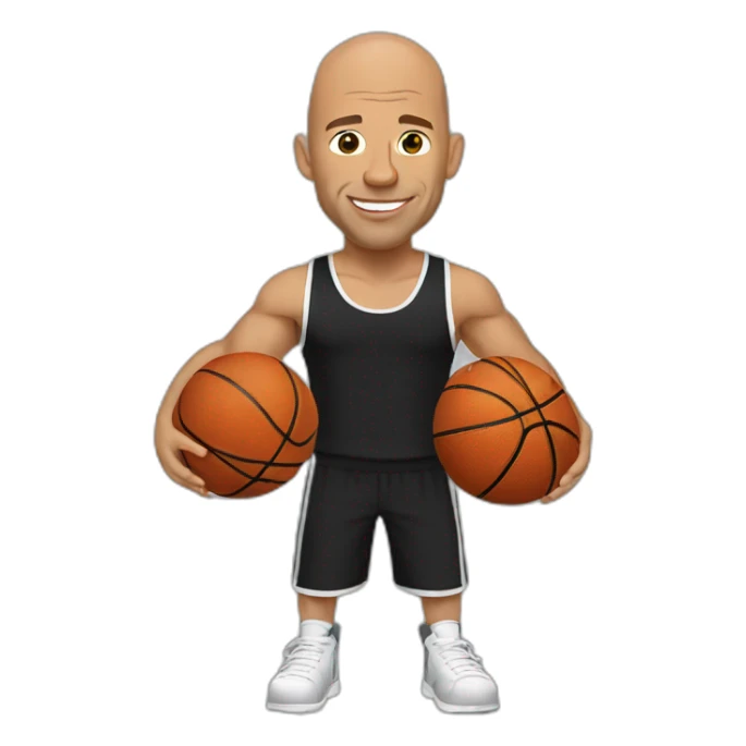 Vin Diesel jugando basquet sticker