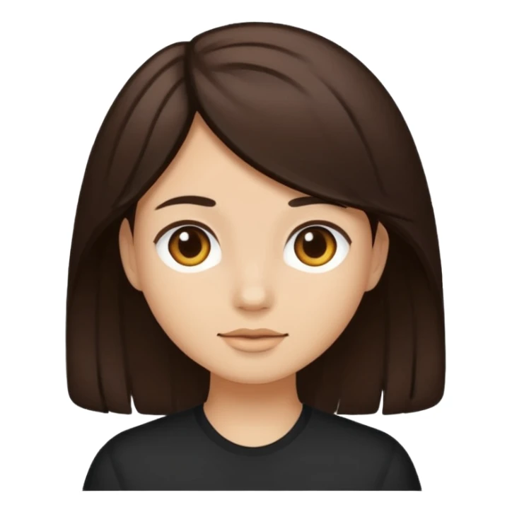 Dark brown hair, light skined sticker