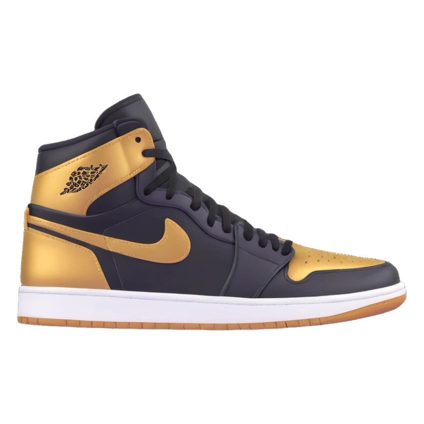black and gold Jordan 1 sneaker sticker