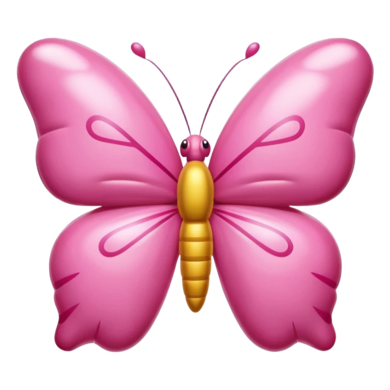   jeff koons style inflatable SPAM meat pink butterfly art sticker