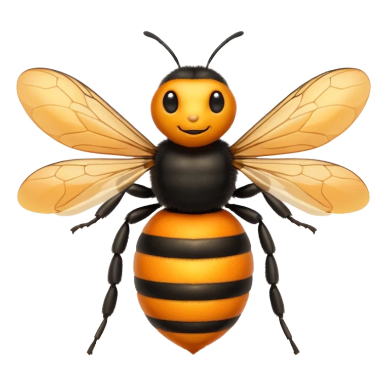 Lebah dadanya warna orange dan ekornya warna hitam  sticker