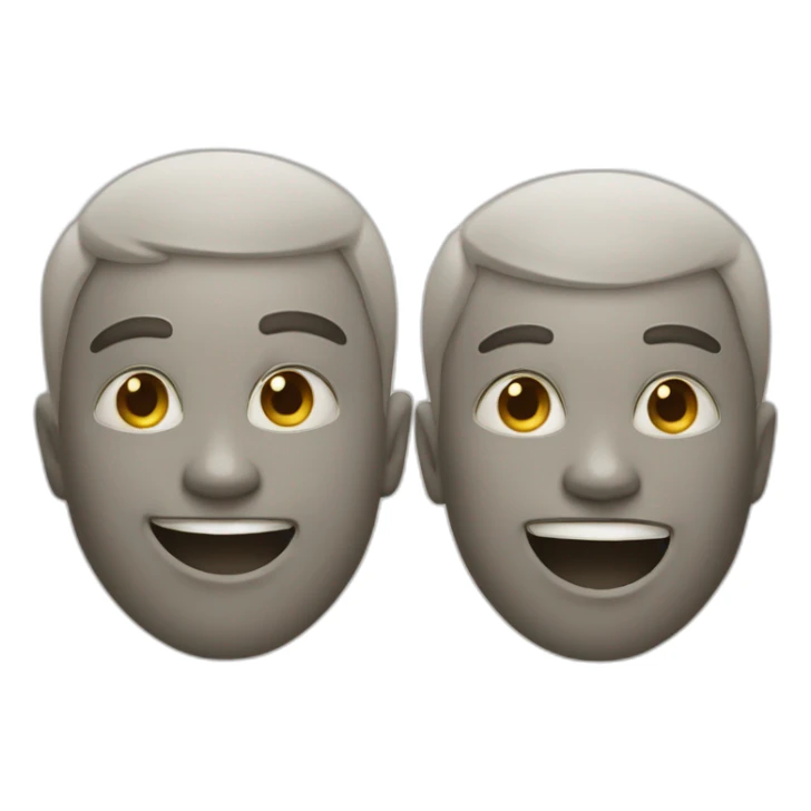 Smiley à deux visages sticker