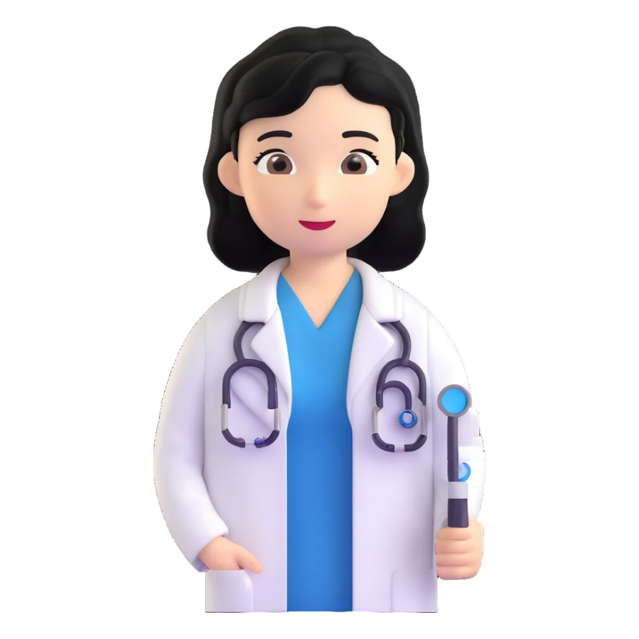 doctor with black hair sticker