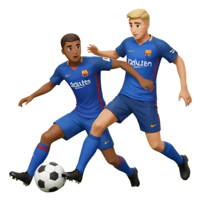 piłkarz kosi drugiego piłkarza barcelony sticker