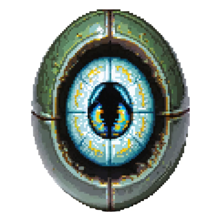 cranial, eye, MRI, SCAN, egg, embryonic, inside of glass egg, alien, eerie, otherworldly sticker