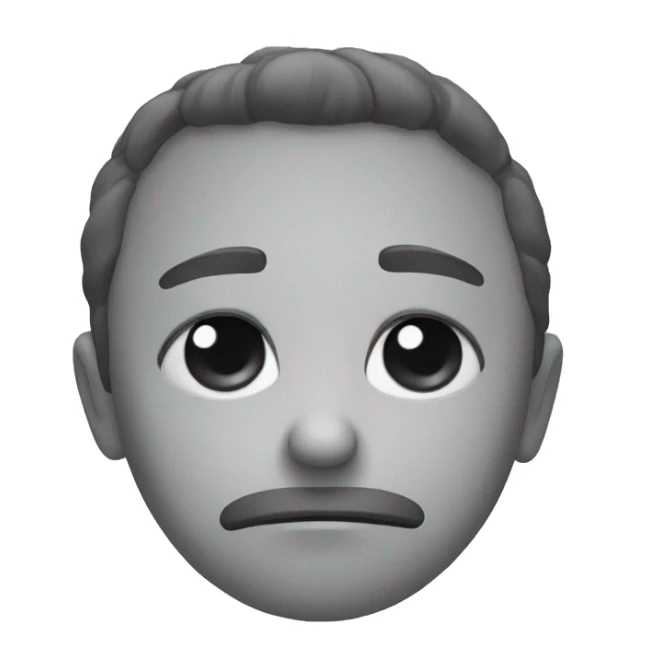 Sad face sticker