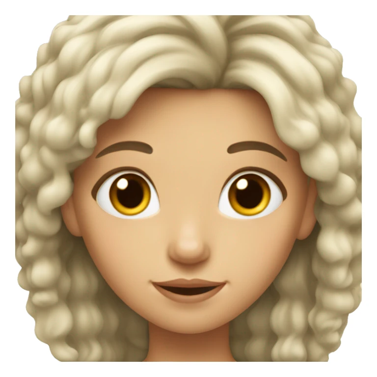 Caucasian girl with lucious hair sticker