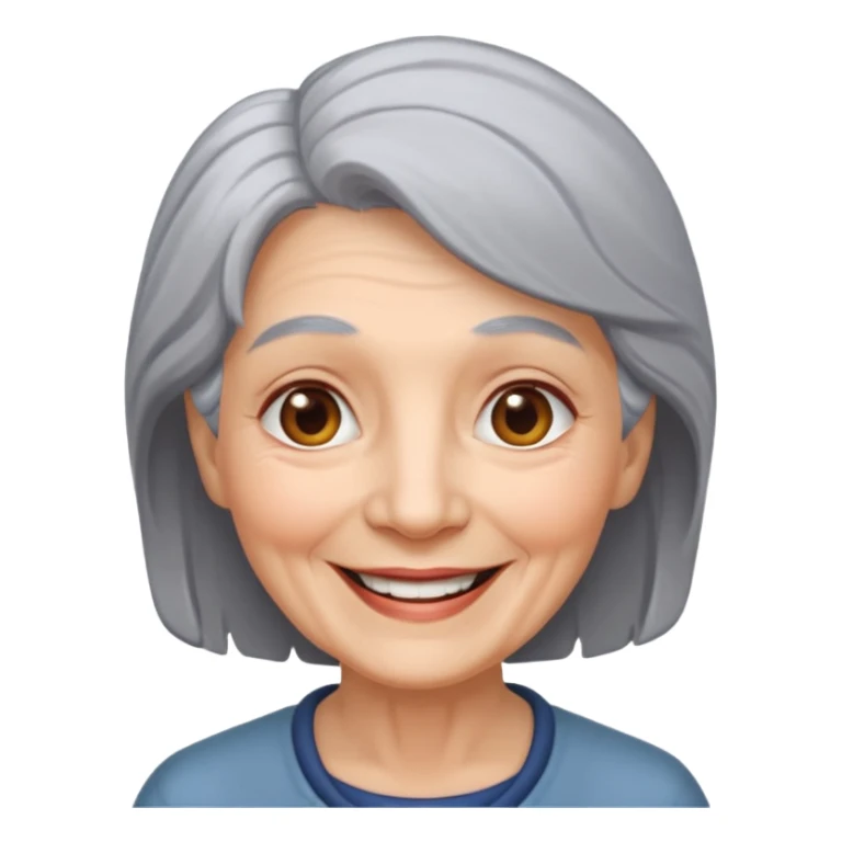 grey hair old woman sticker