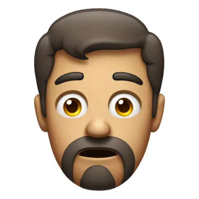 face emoji concerned and judging person thats slightly disgusted sticker