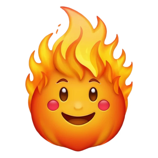 fire emoji in iphone styleFIRE EMOJI sticker
