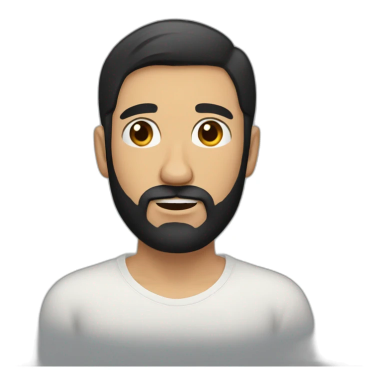 a spanish guy with a black earing and black short hair and black beard sticker