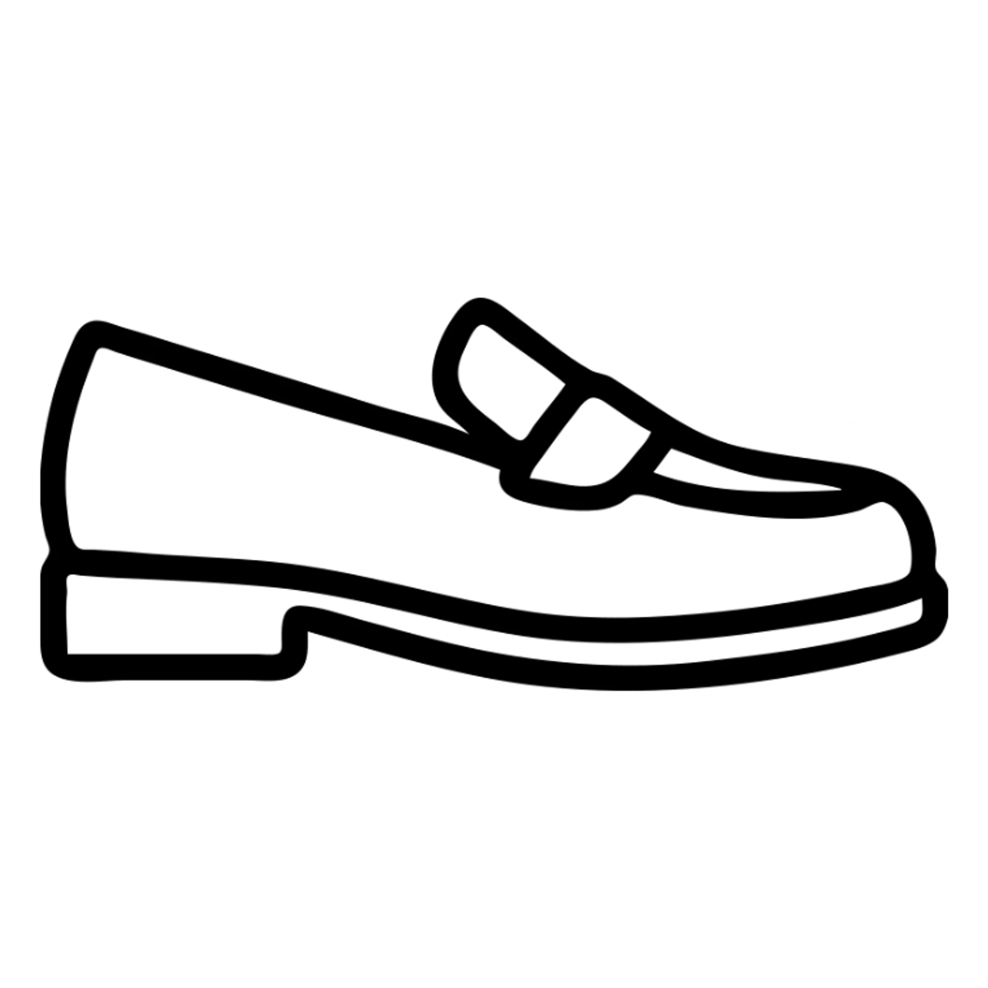 minimalist loafer shoe icon sticker