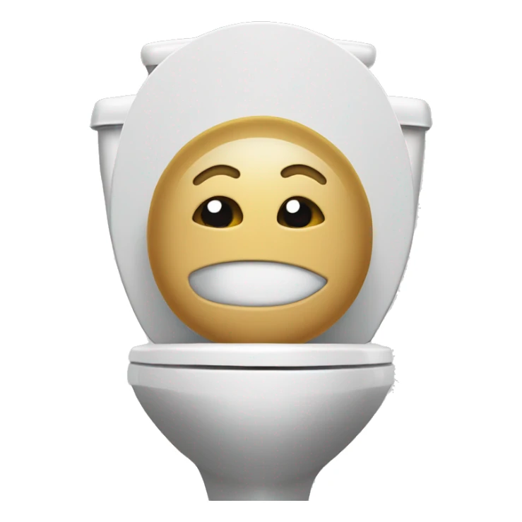 Head appearing out of the toilet  sticker
