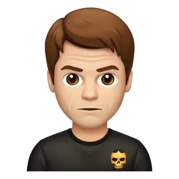 Um emoji gotico com o dexter morgan da série dexter sticker