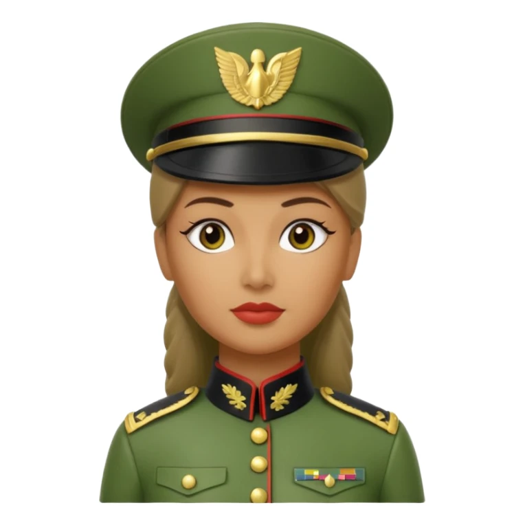 Green toy solider woman sticker