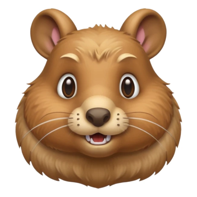 beaver with rabbit teeth and blonde hair sticker