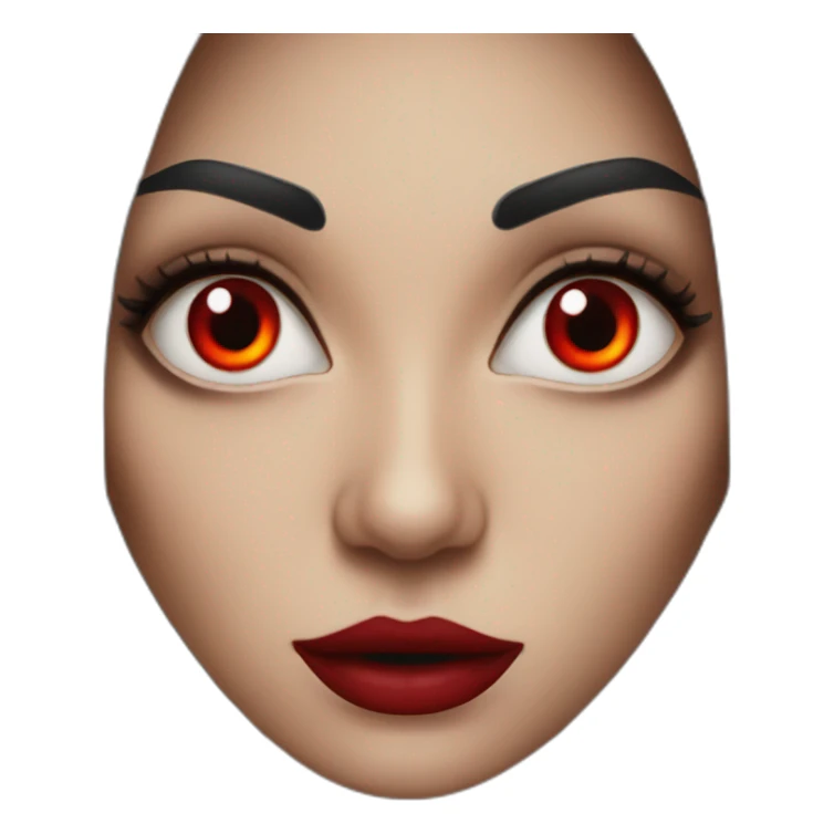 realistic dracula woman red eyes sticker