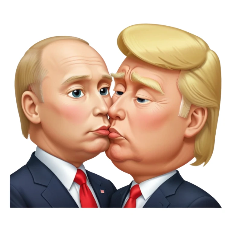 Donald trump kissing Putin sticker