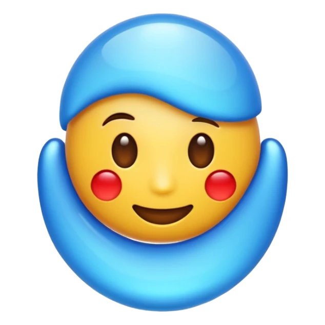 brillent move emoji in blue colour  sticker