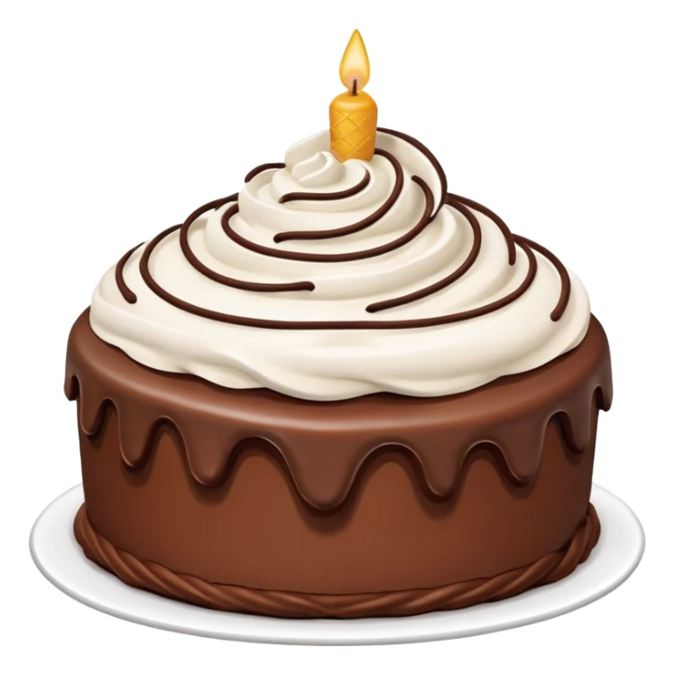 birthday cake with suggestive shape, humorous and cheeky sticker