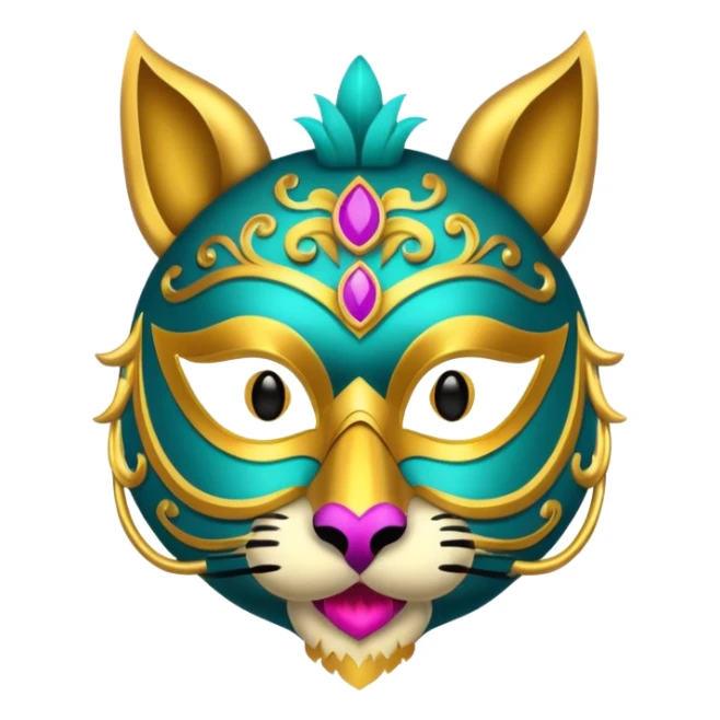 Festival themed animal Mask sticker