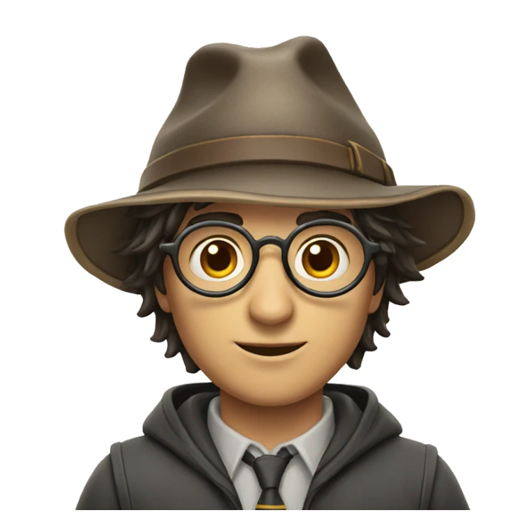 Harry potter avec un chapeau à vélo sticker