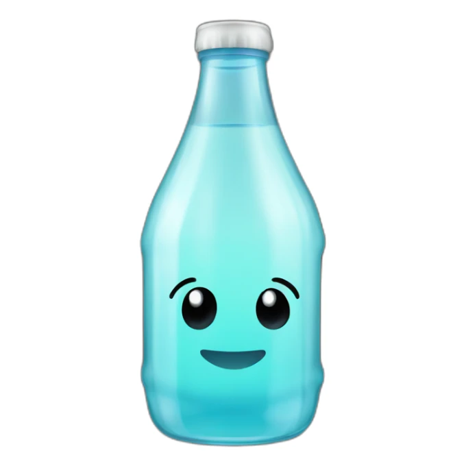 Carbonated water in a glass bottle  sticker