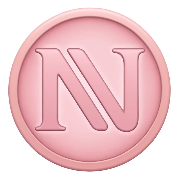 Netflix aesthetic isolated "N" logo in pastel pink sticker