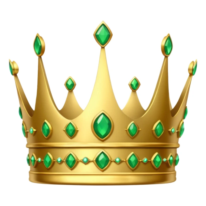 Crown with green stones sticker