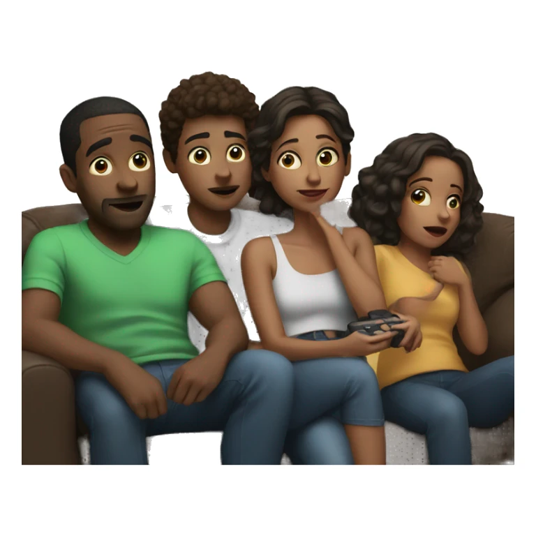 group of friends watching TV sticker