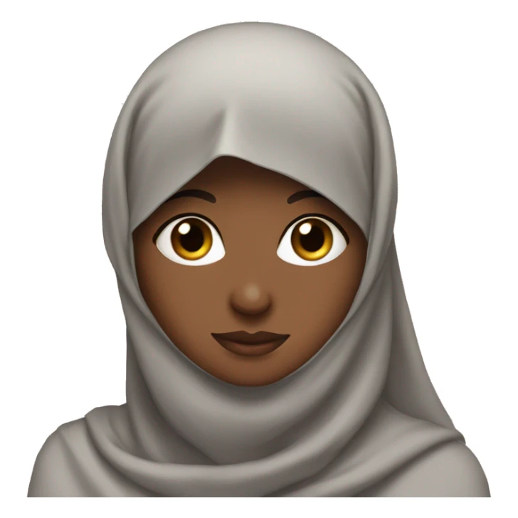 Brown Muslim girl with niqab (face veil that covers everything but eyes)  sticker