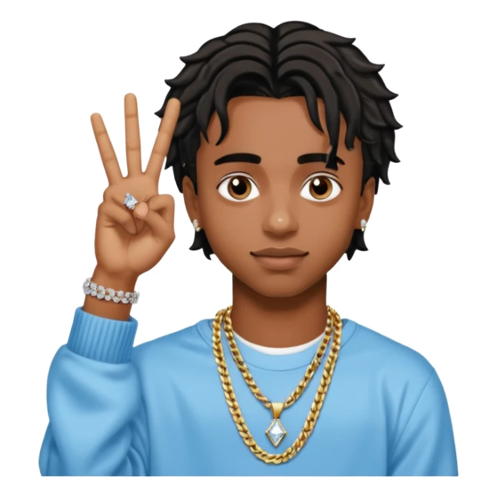 Playboi carti yvl hand sign sticker