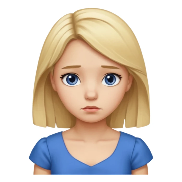 A ugly girl with a blonde hair sticker