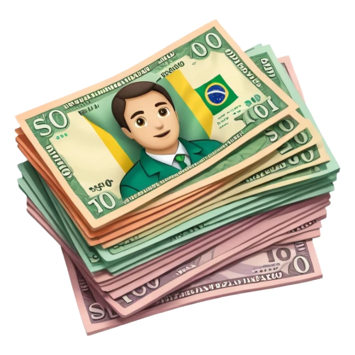 Brazilian money sticker