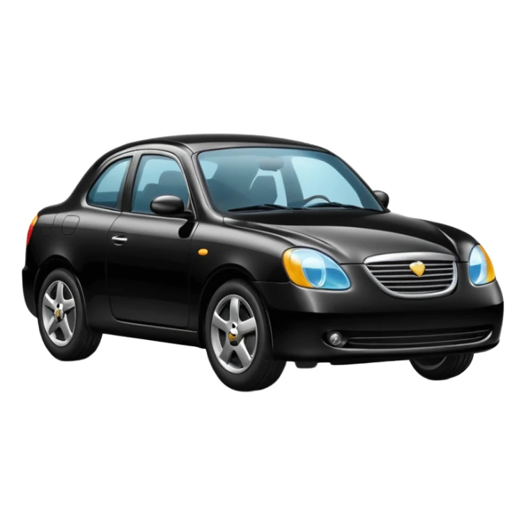 I want emoji with black car that face is in right side sticker