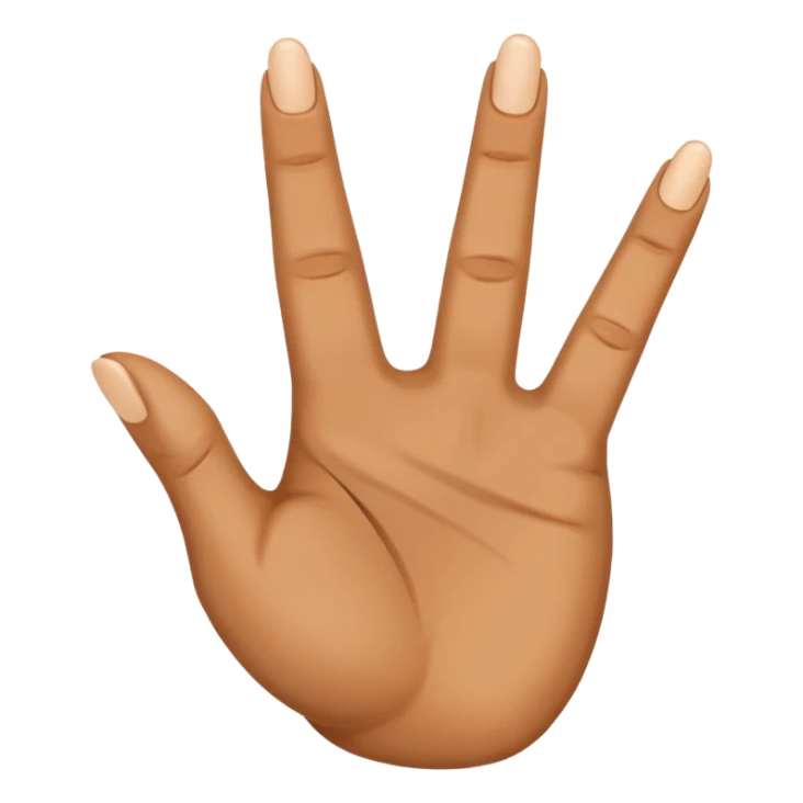 a closed hand with the index and middle finger pointing sticker