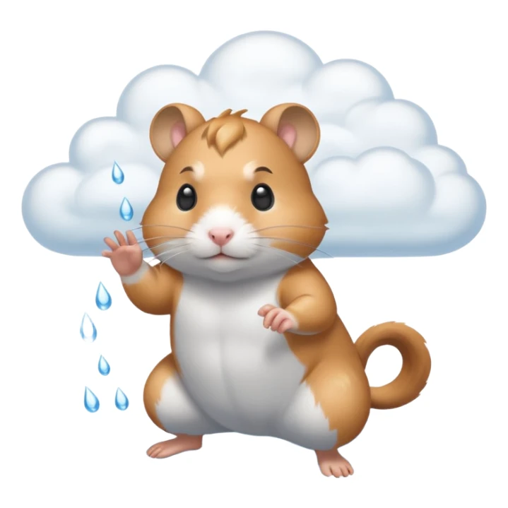 water bending hamster warrior water in air sticker
