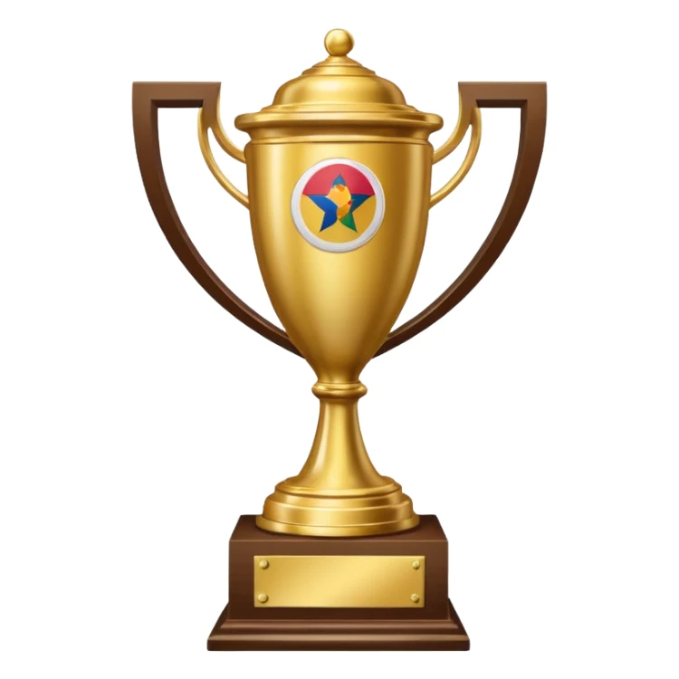 A trophy for Gambian championship sticker