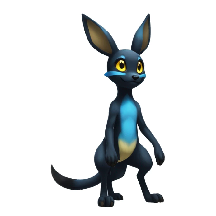 Umbreon-Lucario on four legs full body sticker